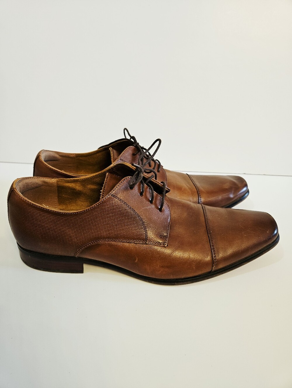 Florsheim Zaffiro Cap Toe Oxfords Size 11M Brown Leather Dress Shoes